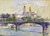 Cross Henri Edmond La parte anteriore della Senna In del Trocadero Architettura cm57X82 Immagine su CARTA TELA PANNELLO CORNICE Orizzontale