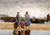 Homer Winslow Due ragazze sulla spiaggia, Tynemouth Costiero cm64X91 Immagine su CARTA TELA PANNELLO CORNICE Orizzontale
