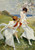 Lelong Rene A Spring Day in riva al mare Arte per bambini cm84X57 Immagine su CARTA TELA PANNELLO CORNICE Verticale
