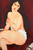 Modigliani Amedeo bella donna Figurativo cm73X48 Immagine su CARTA TELA PANNELLO CORNICE Verticale