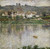 Monet Claude Vetheuil Costiero cm80X80 Immagine su CARTA TELA PANNELLO CORNICE Orizzontale