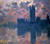 Monet Claude Parlamento, Tramonto Decorativo cm66X75 Immagine su CARTA TELA PANNELLO CORNICE Orizzontale
