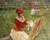 Monet Claude Blanche Hoschede Pittura Figurativo cm64X80 Immagine su CARTA TELA PANNELLO CORNICE Orizzontale