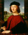 Raffaello Ritratto di un giovane uomo in rosso museo cm68X54 Immagine su CARTA TELA PANNELLO CORNICE Verticale