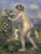 Renoir Pierre Auguste Young Nude ragazza che raccoglie fiori Floreale cm89X68 Immagine su CARTA TELA PANNELLO CORNICE Verticale
