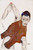 Schiele Egon Autoritratto In un Jerkin Figurativo cm84X54 Immagine su CARTA TELA PANNELLO CORNICE Verticale