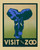 Anonymous Visitare lo zoo Animali cm96X76 Immagine su CARTA TELA PANNELLO CORNICE Verticale