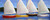 Saxe Carol Catboats colorate Costiero cm34X91 Immagine su CARTA TELA PANNELLO CORNICE Orizzontale