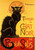 Steinlen Theophile Il gatto nero, 1896 Animali cm91X64 Immagine su CARTA TELA PANNELLO CORNICE Verticale