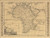 Stampa su tela Poster World Map Africa 1800 Tradizionale Orizzontale