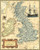 Stampa su tela Poster Vision Studio Mappa delle Isole Britanniche Viaggio Verticale