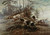 Stampa su tela Poster Osthaus Edmund Henry Tre Setter in campo Animali Orizzontale