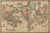 Stampa su tela Poster Johnson AJ Mappa del mondo Annata Orizzontale