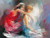 Stampa su tela Poster Haenraets Willem Due amiche II europeo Orizzontale