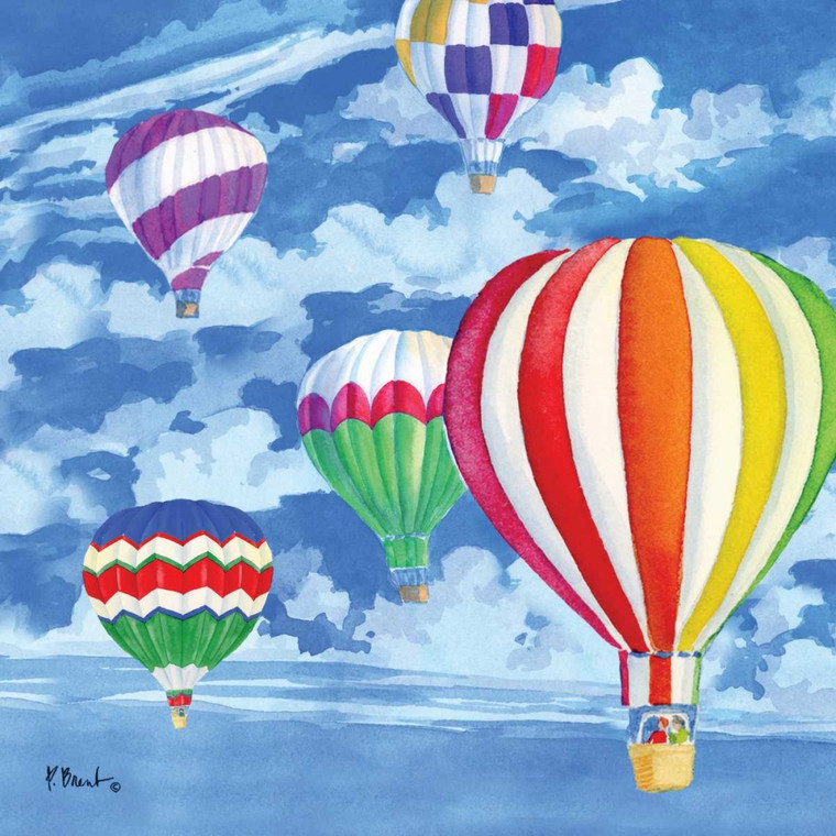 Brent Paul Balloons II Arte per bambini cm54X54 Immagine su CARTA TELA PANNELLO CORNICE Quadrata