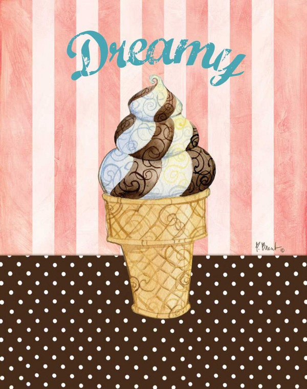 Brent Paul Ice Cream Shoppe II Arte per bambini cm96X75 Immagine su CARTA TELA PANNELLO CORNICE Verticale