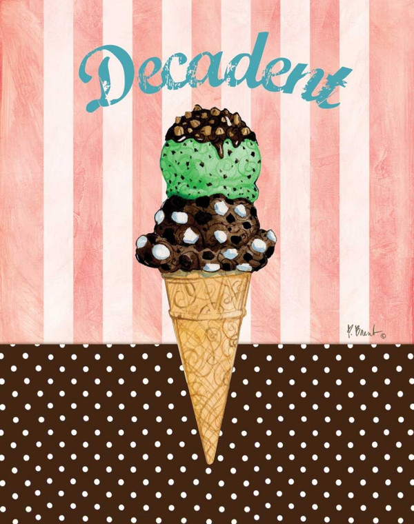 Brent Paul Ice Cream Shoppe III Arte per bambini cm96X75 Immagine su CARTA TELA PANNELLO CORNICE Verticale
