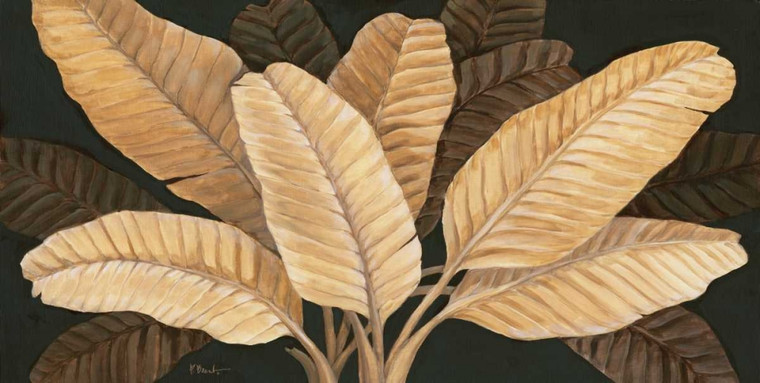 Brent Paul Calypso Leaves I Tradizionale cm38X80 Immagine su CARTA TELA PANNELLO CORNICE Orizzontale