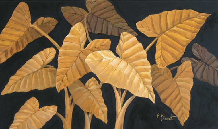 Brent Paul Calypso Leaves II Tradizionale cm32X52 Immagine su CARTA TELA PANNELLO CORNICE Orizzontale