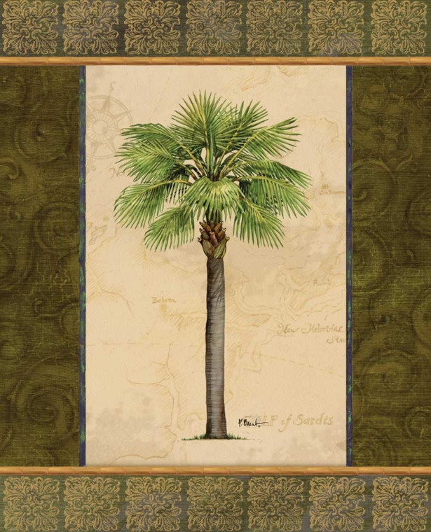 Brent Paul Indie Orientali Palm I Tropicale cm54X43 Immagine su CARTA TELA PANNELLO CORNICE Verticale