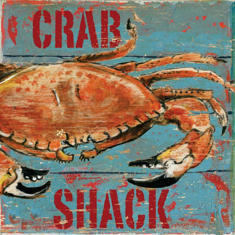 Gorham Gregory Crab Shack Costiero cm54X54 Immagine su CARTA TELA PANNELLO CORNICE Quadrata