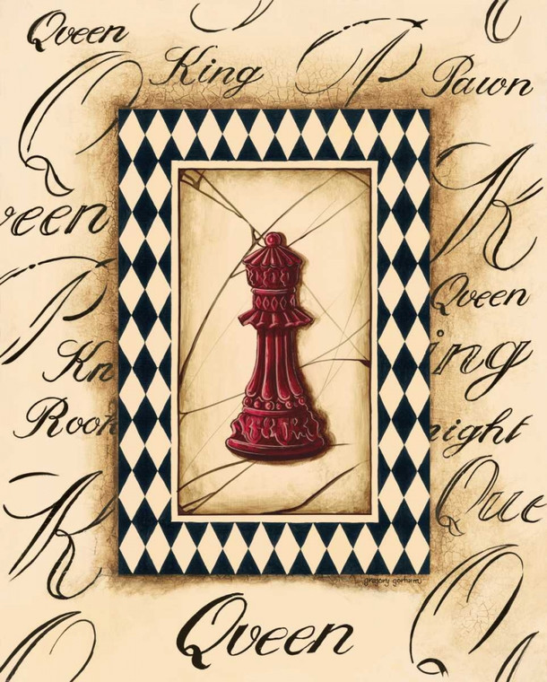 Gorham Gregory Regina di scacchi Giochi e Sport cm107X84 Immagine su CARTA TELA PANNELLO CORNICE Verticale