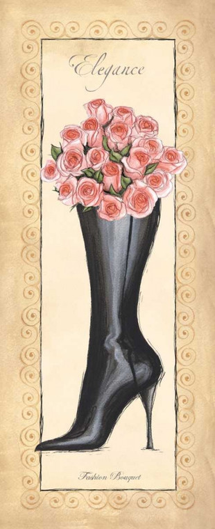 Laliberte Andrea Moda Bouquet II francese del paese cm107X43 Immagine su CARTA TELA PANNELLO CORNICE Verticale