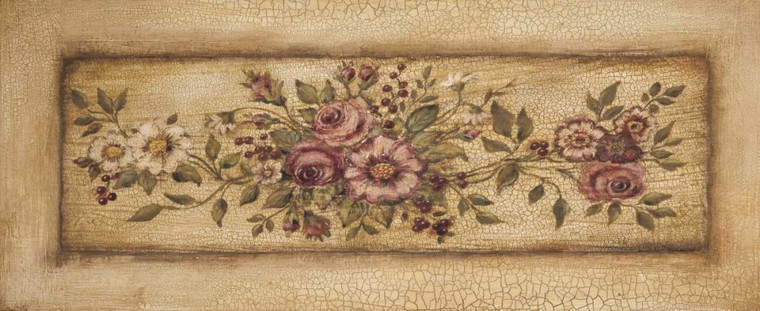 Poloson Kimberly Vintage Garland II francese del paese cm43X107 Immagine su CARTA TELA PANNELLO CORNICE Orizzontale