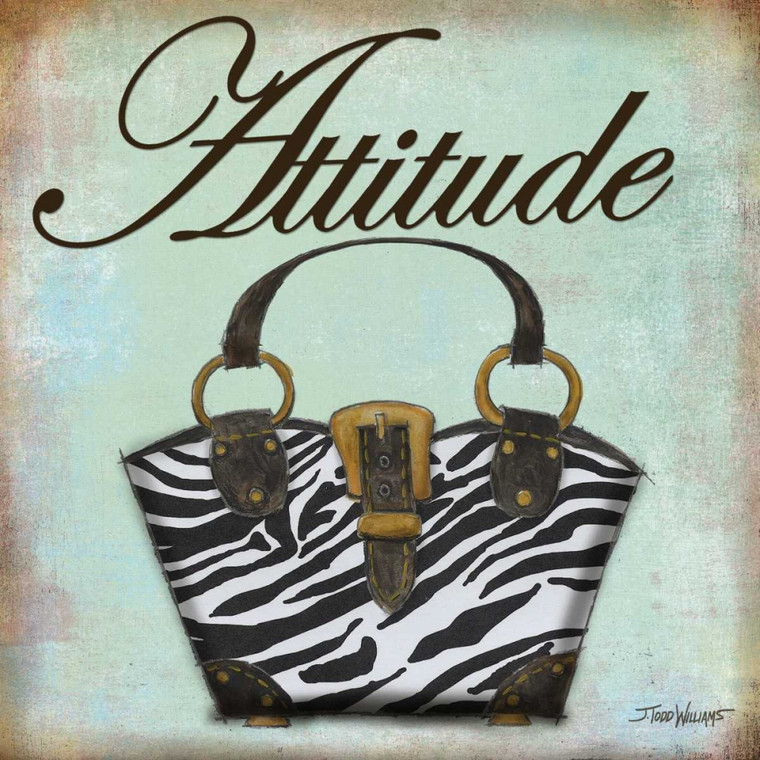 Williams Todd Zebra borsa Moda cm36X36 Immagine su CARTA TELA PANNELLO CORNICE Quadrata