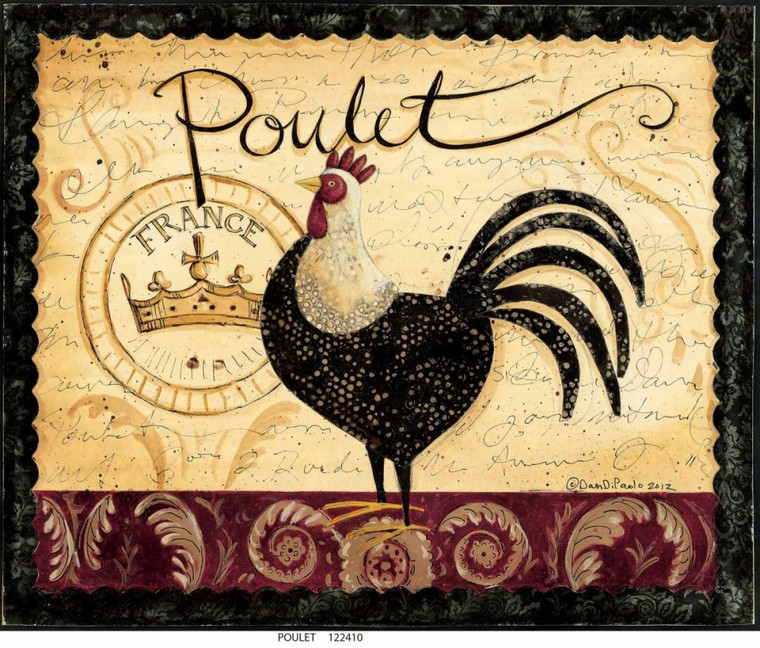 DiPaolo Dan pollo World Culture cm43X50 Immagine su CARTA TELA PANNELLO CORNICE Orizzontale