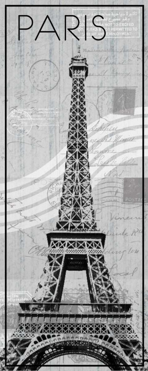 Gibbons Lauren Parigi europeo cm91X36 Immagine su CARTA TELA PANNELLO CORNICE Verticale