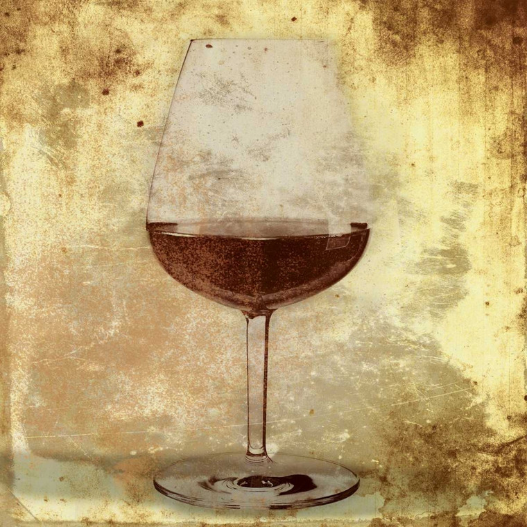 Grey Jace Bicchiere di vino Spirits cm54X54 Immagine su CARTA TELA PANNELLO CORNICE Quadrata
