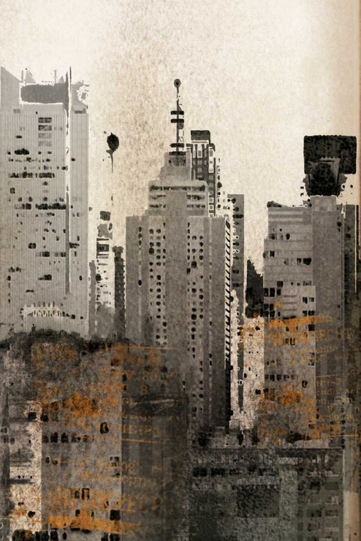 Orlov Irena New York Invita Paesaggio urbano cm118X78 Immagine su CARTA TELA PANNELLO CORNICE Verticale
