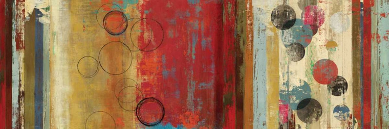 Reeves Tom Campo di Red Abstract Astratto cm54X164 Immagine su CARTA TELA PANNELLO CORNICE Orizzontale
