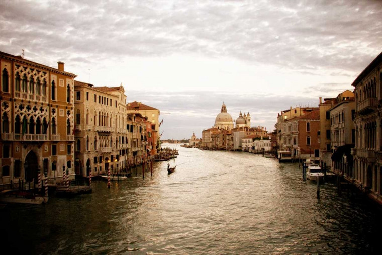 Navas Emily Venetian Canals I fotografia cm52X77 Immagine su CARTA TELA PANNELLO CORNICE Orizzontale