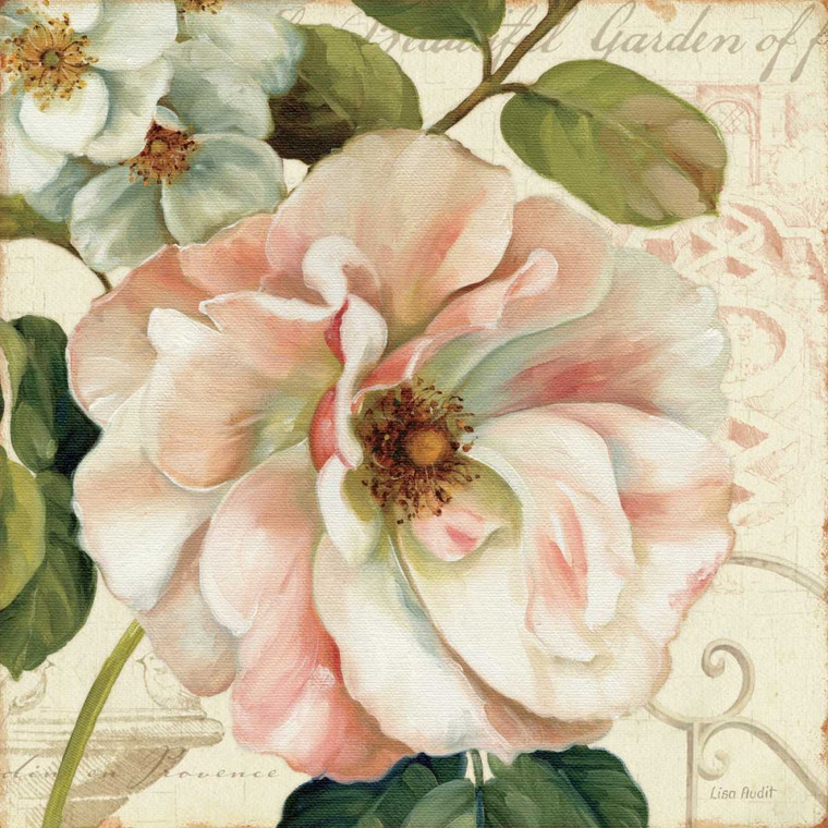 Audit Lisa Il Garden II Floreale cm82X82 Immagine su CARTA TELA PANNELLO CORNICE Quadrata