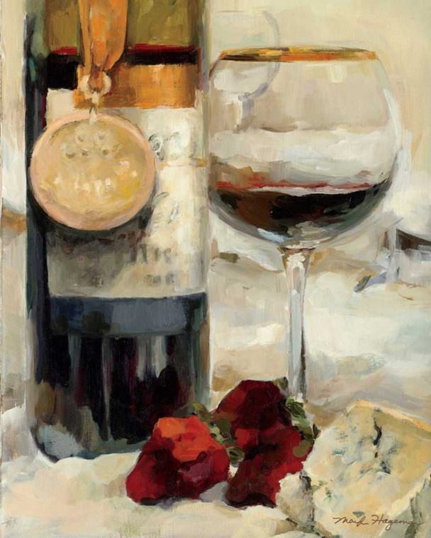 Hageman Marilyn Premiato Wine II Cucina cm91X73 Immagine su CARTA TELA PANNELLO CORNICE Verticale