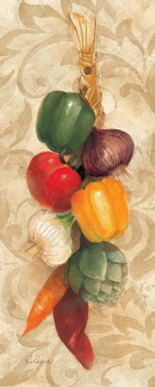 Hristova Albena Verdure miste I Cucina cm91X36 Immagine su CARTA TELA PANNELLO CORNICE Verticale