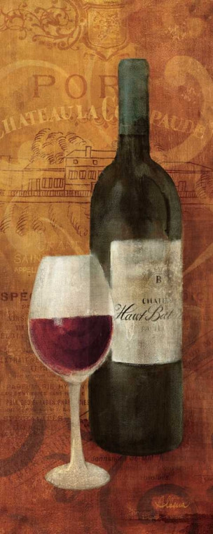 Hristova Albena Red Wine Panel I Cucina cm91X36 Immagine su CARTA TELA PANNELLO CORNICE Verticale