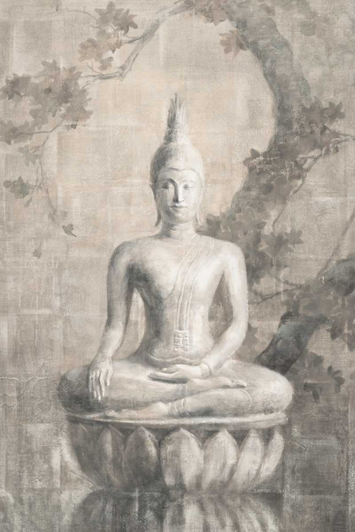 Nai Danhui Buddha Neutral Natura morta cm131X87 Immagine su CARTA TELA PANNELLO CORNICE Verticale