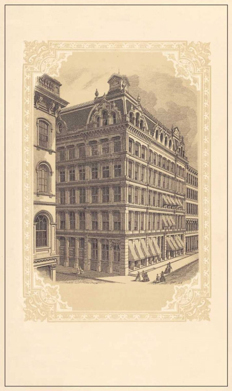 Old New York Broadway e cedro Vintage ? cm54X32 Immagine su CARTA TELA PANNELLO CORNICE Verticale