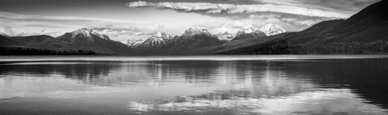 Stalowy John St Marys Lake Inspirational cm29X100 Immagine su CARTA TELA PANNELLO CORNICE Orizzontale
