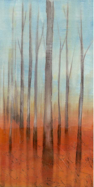 Goldberger Jennifer Birch Forest II Paesaggio cm137X68 Immagine su CARTA TELA PANNELLO CORNICE Verticale