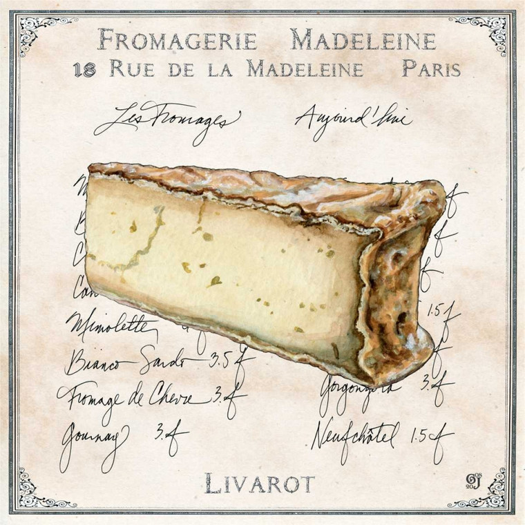 Joyner Ginny formaggio IV Cucina cm36X36 Immagine su CARTA TELA PANNELLO CORNICE Quadrata