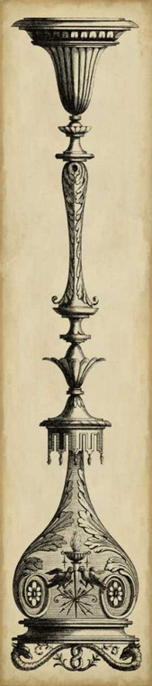 Pergolesi Michel Pergolesi Candlestick I Decorativo cm164X36 Immagine su CARTA TELA PANNELLO CORNICE Verticale