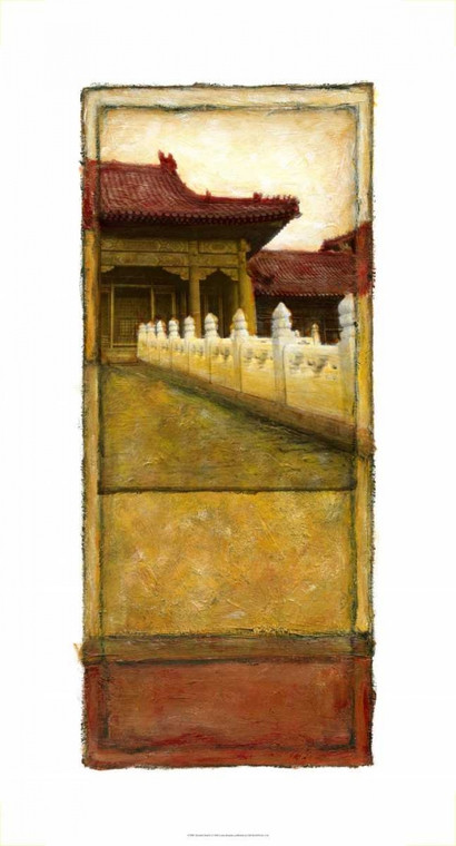 Unknown Oriental Panel II Viaggio cm164X89 Immagine su CARTA TELA PANNELLO CORNICE Verticale