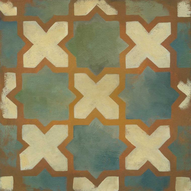 Zarris Chariklia Rustic Symmetry II Decorativo cm73X73 Immagine su CARTA TELA PANNELLO CORNICE Quadrata