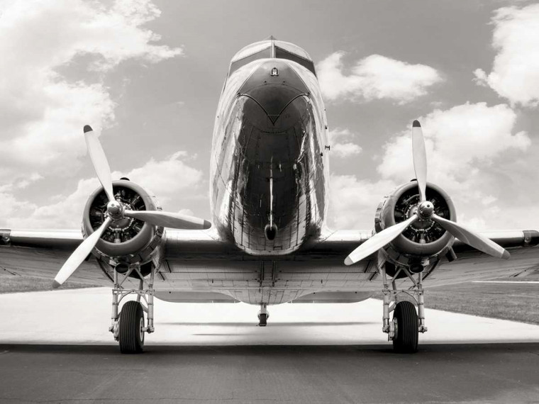 Anonymous Vintage DC 3 nel settore aereo fotografia cm84X111 Immagine su CARTA TELA PANNELLO CORNICE Orizzontale