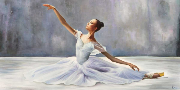 Benson Pierre Ballerina Figurativo cm84X171 Immagine su CARTA TELA PANNELLO CORNICE Orizzontale