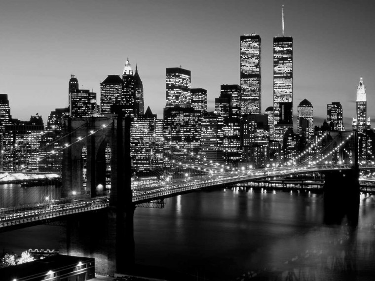 Berenholtz Richard Ponte di Brooklyn New York fotografia cm84X111 Immagine su CARTA TELA PANNELLO CORNICE Orizzontale